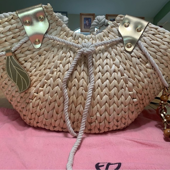 👜 Fully Lined Straw Summer Tote ☀️ - Picture 1 of 8